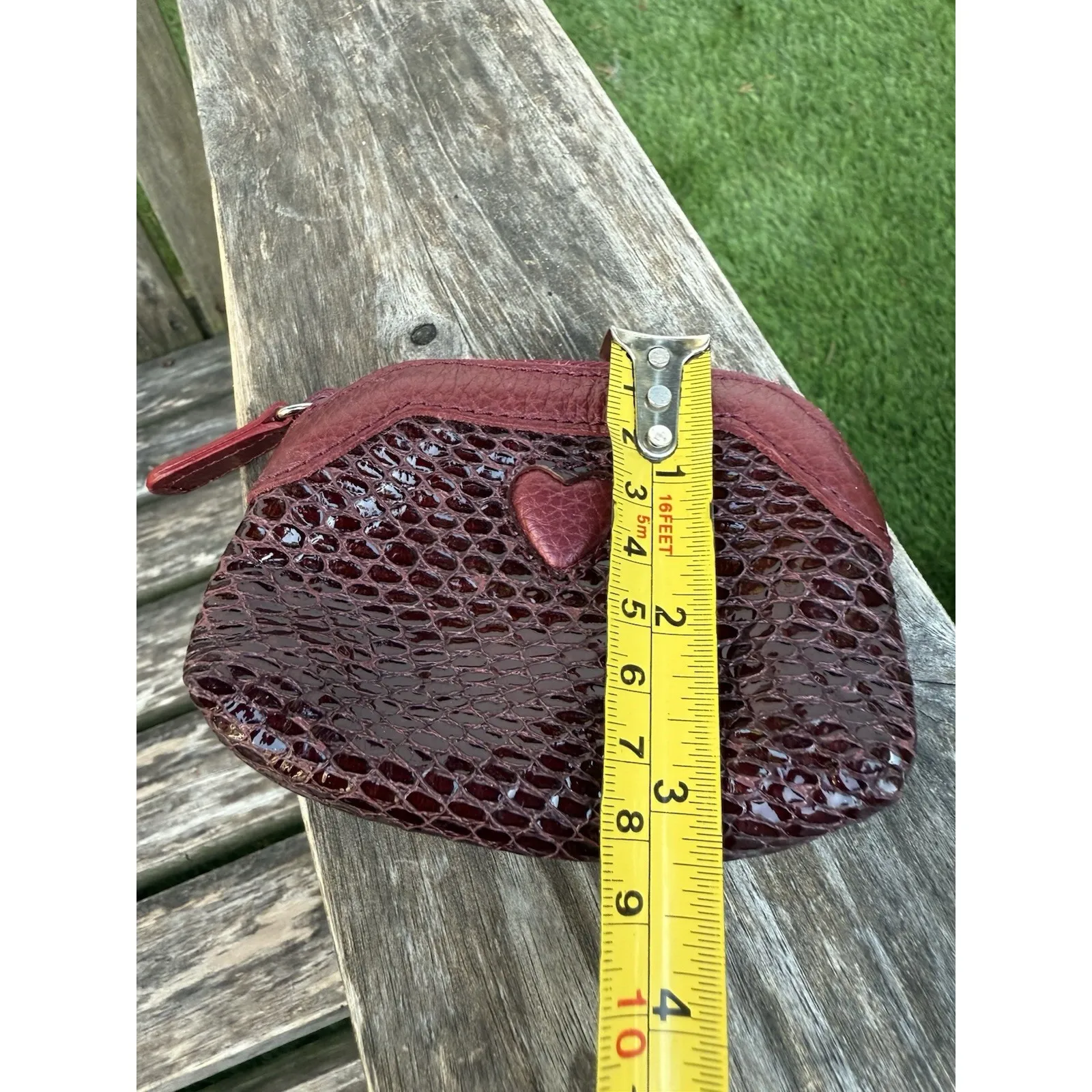 Brighton Leather Coin Purse Wallet Red Animal Zipper Closure Change‎ Pouch  K - Image 4