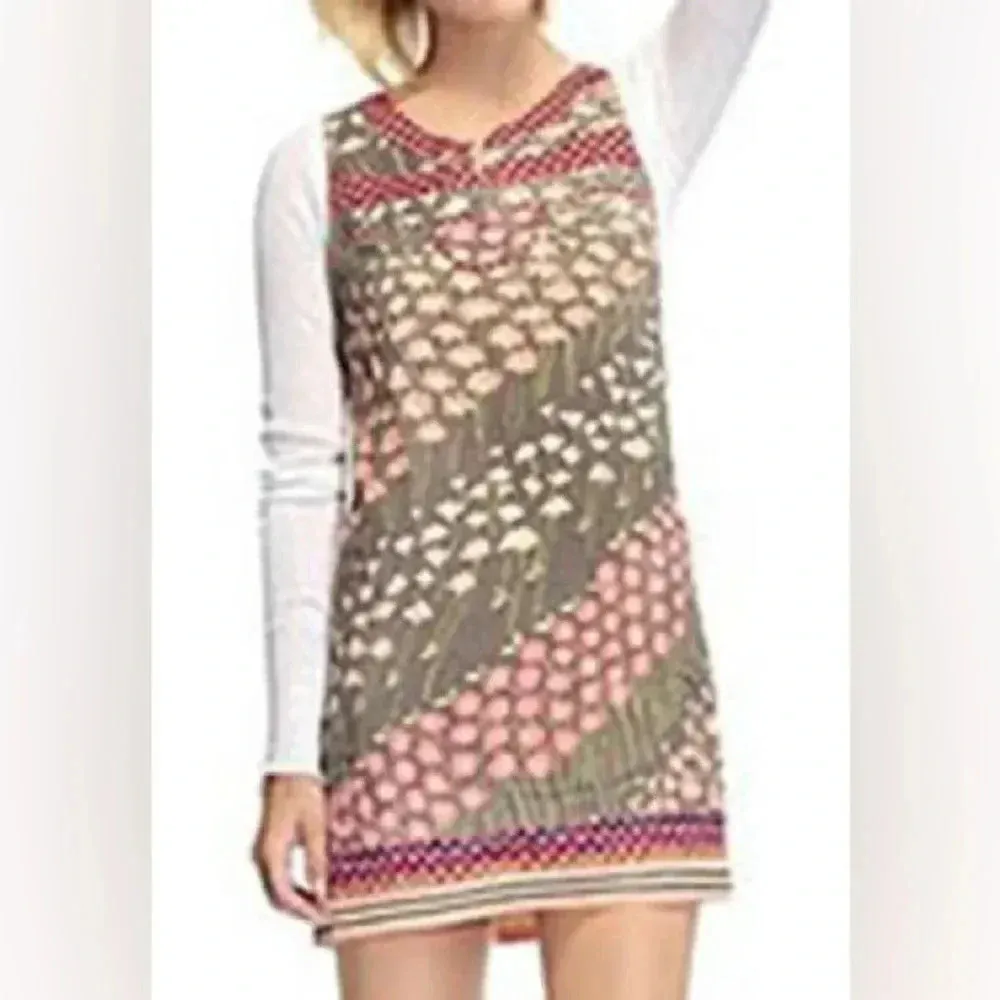 Free People Pretty Young Thing Patchwork Shift Lined Dress Size 4 - Image 10