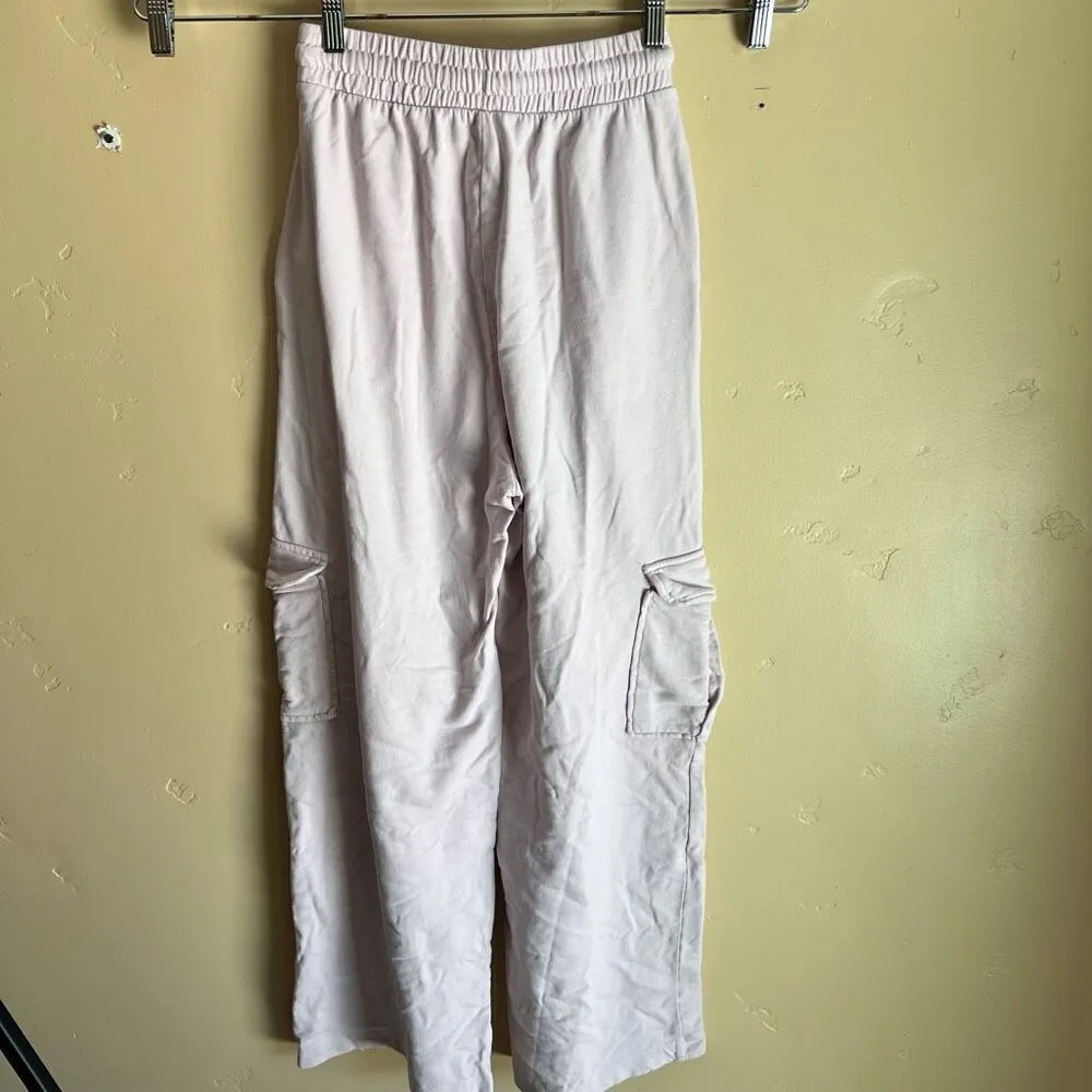 Zara Womens Light Pink‎ Cargo Elastic Waist Pull On Sweats Size Small Gorpcore - Image 8