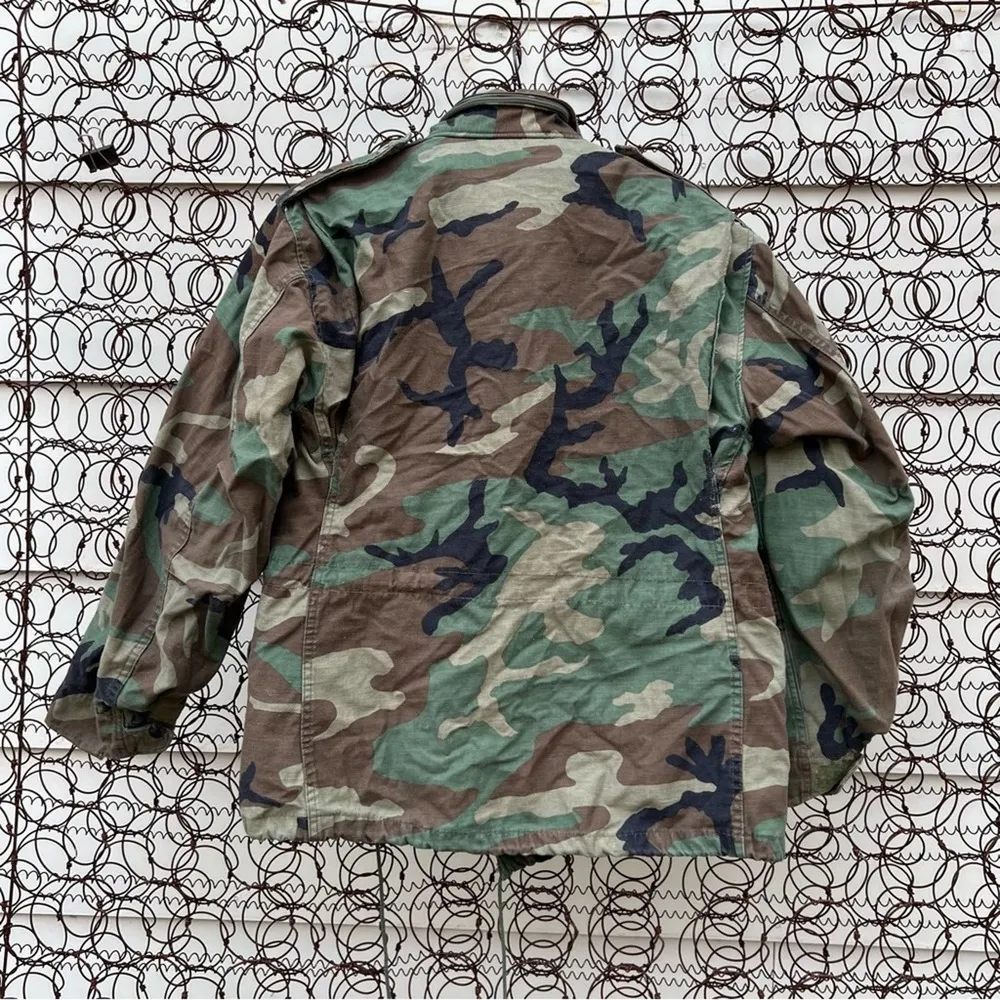 Vintage Old School Camo US Army Airborne Coat Cold Weather Field Medium Short - Image 4
