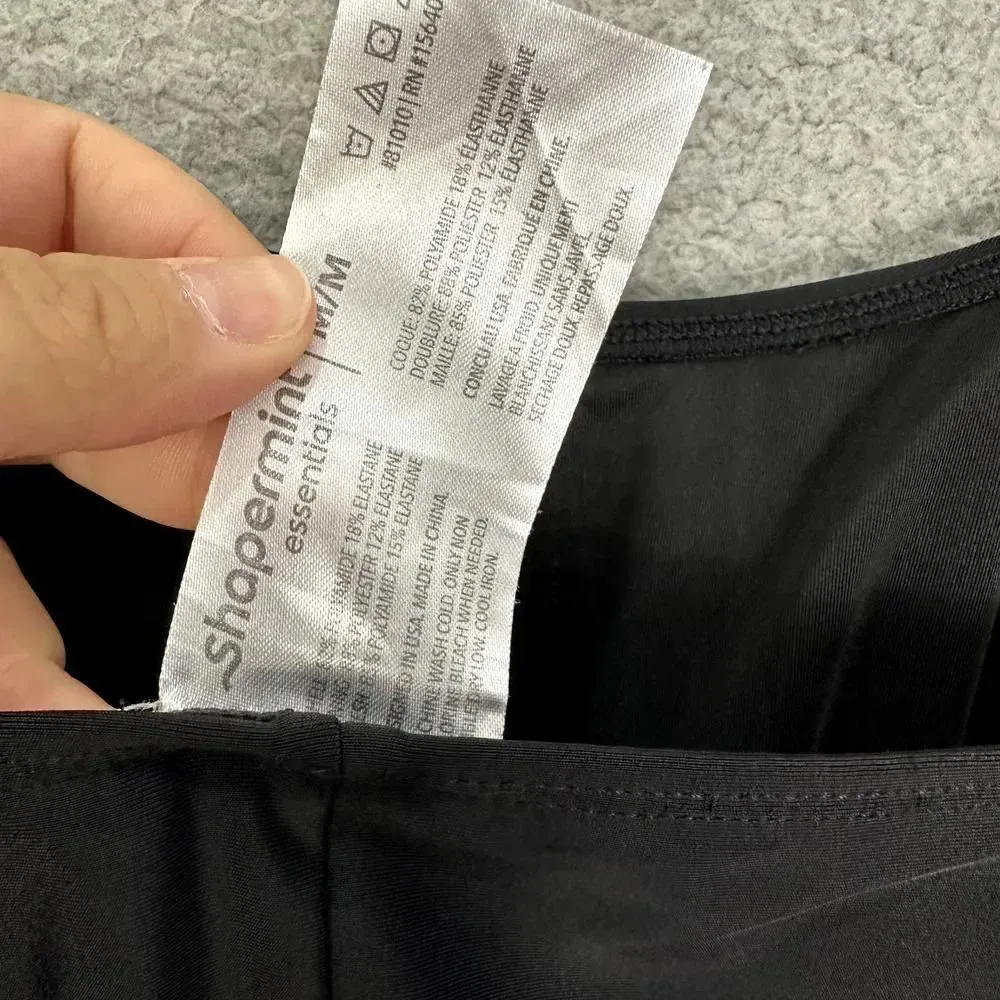 Shapermint Essentials one piece swimsuit Medium Smoothing padded beach vacay‎ Black - Image 5