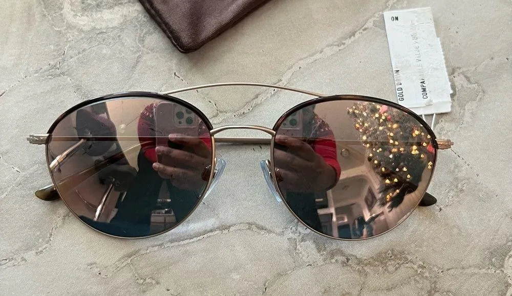 Giorgio Armani 55mm Aviator Sunglasses in Original Case New with Tag - Image 5