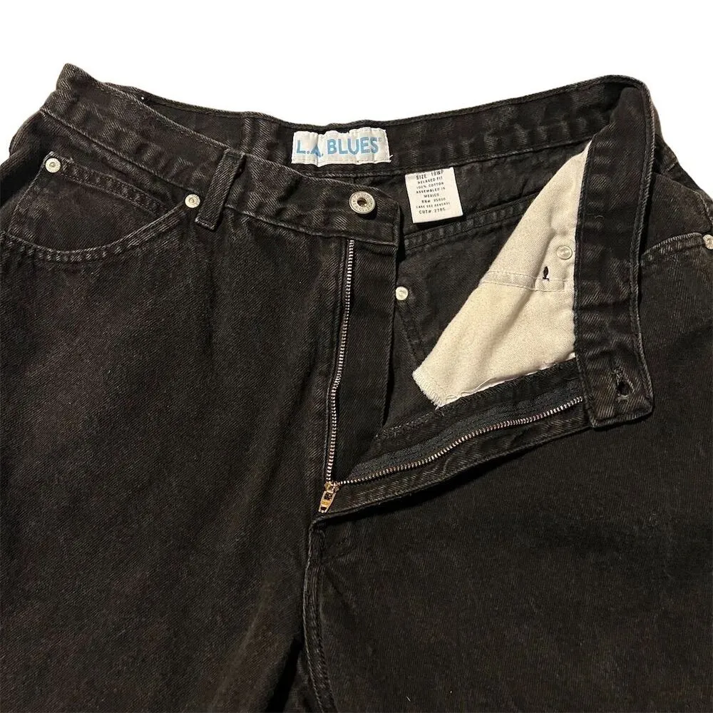 Vintage 90s L.A. Blues Women's Plus Size 18 Black Relaxed Denim Jeans - Image 6