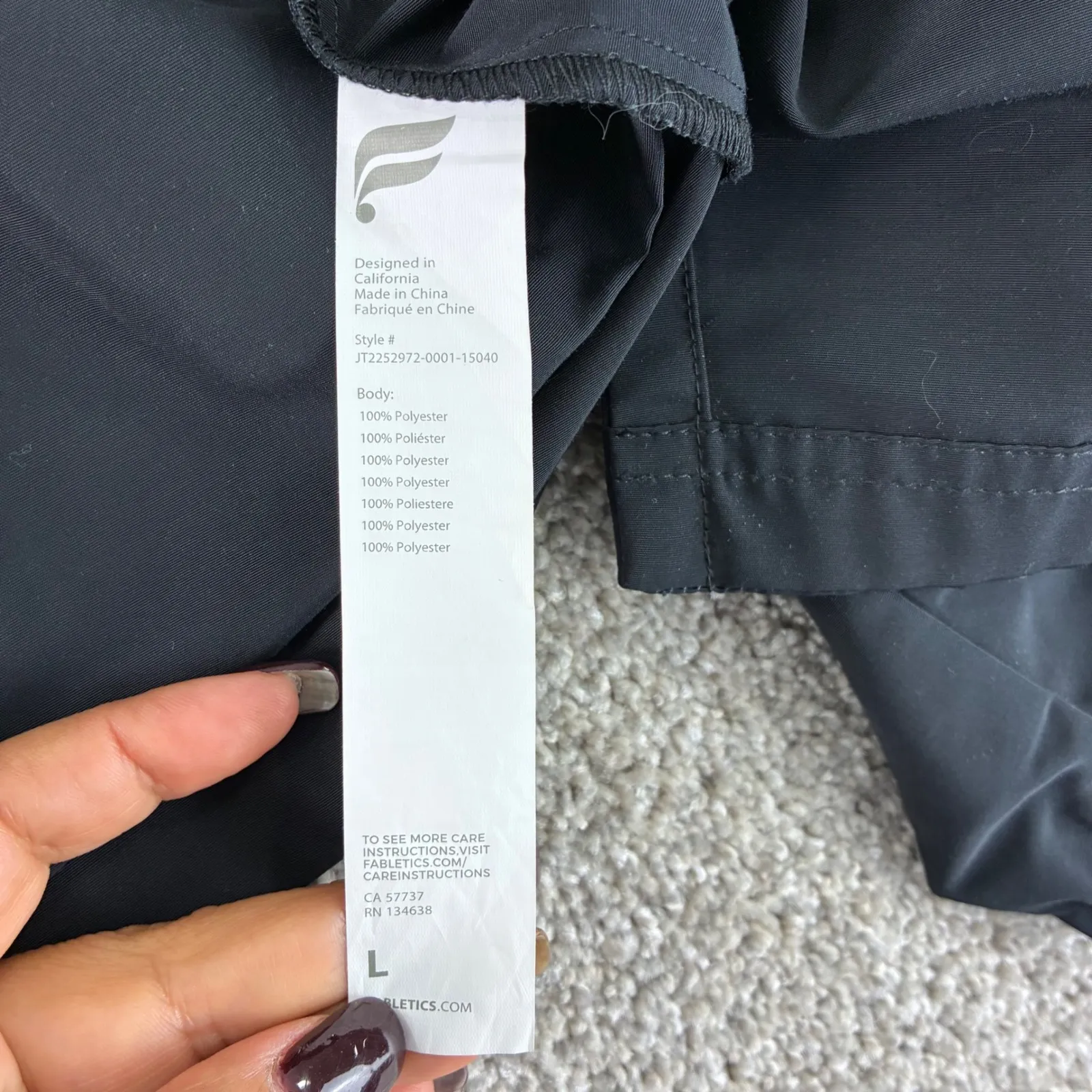 Fabletics Boucle Shirt Jacket Womens L Black Long Sleeve Snap Lightweight Casual - Image 5