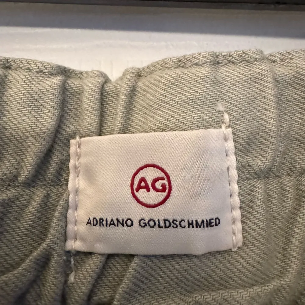 AG Adriano Goldschmied Paperbag Kai High-Rise Shorts Sulfur Natural Agave Sz 25 - Image 8