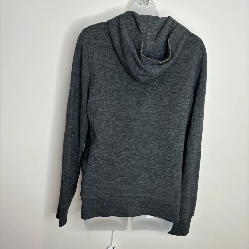 Club Monaco Cotton Wool blend gray zip up Sweatshirt hoodie size small grunge - Image 3