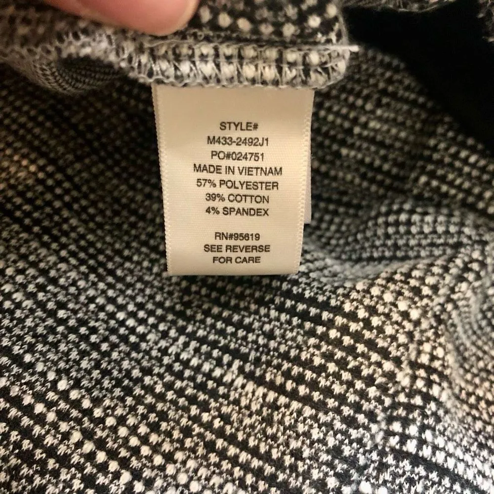 JOHN PAUL RICHARD Women’s Wide Leg Cropped Black and White Trouser Pants Size X - Image 9