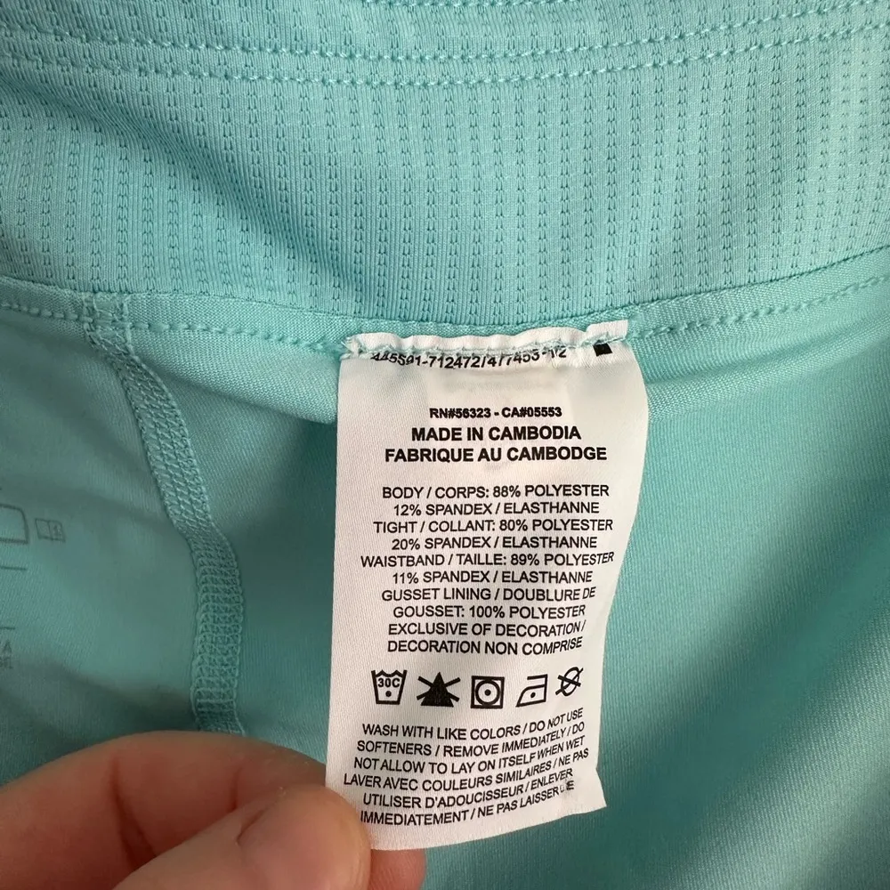 Nike Dri-Fit Pleaded Advantage Tennis Skort Teal Blue Size 1X - Image 6