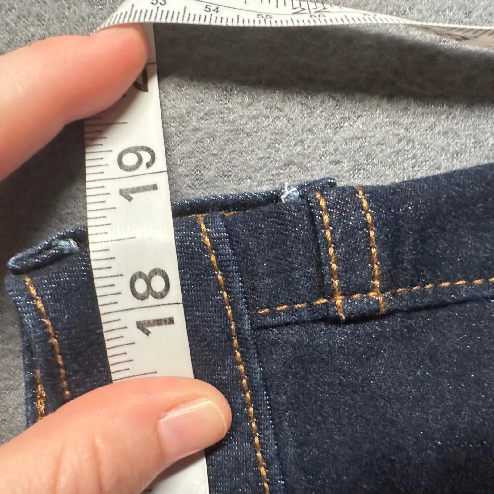 Old Navy Rockstar Super Skinny Jeans Womens 16 Dark Wash Flat Front Mid Rise - Image 8