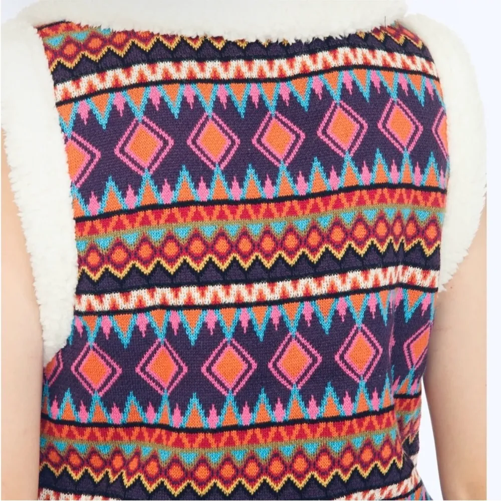 Johnny Was Sherpa Reversible Vest NEW - Image 5