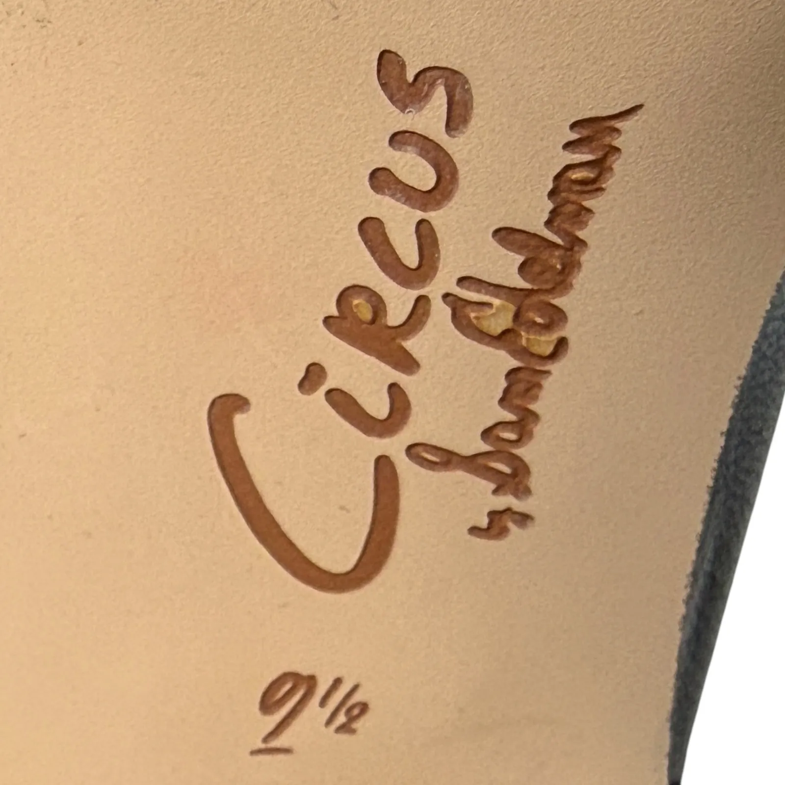 Circus Sam Edelman Black Faux Leather Platform Ankle Strap Heels Womens Size 9.5 - Image 5