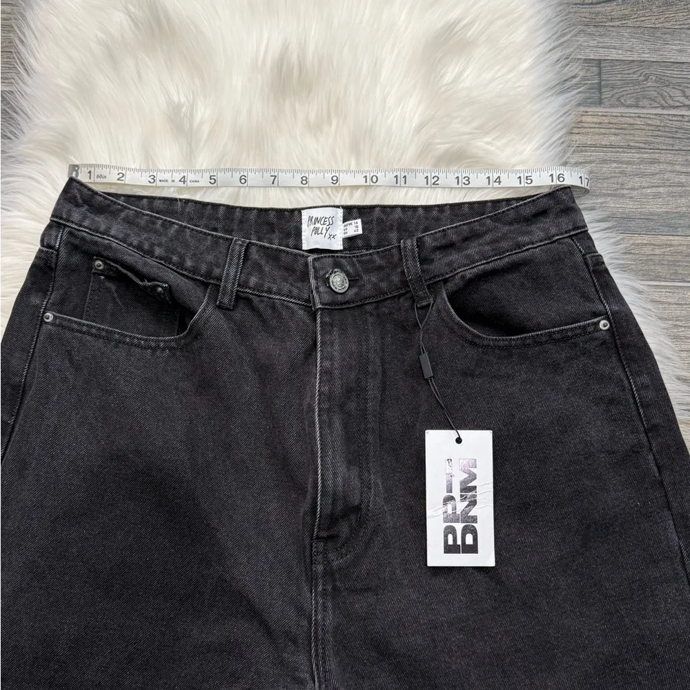 NWT Princess Polly Y2K Henley Wide Leg Jeans in Black - Image 8