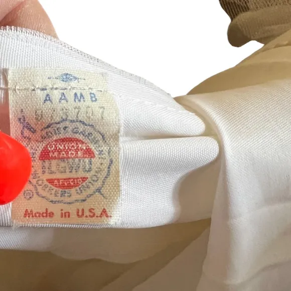 Vintage ILGWU‎ Wedding Dress White Size 12 - Image 12