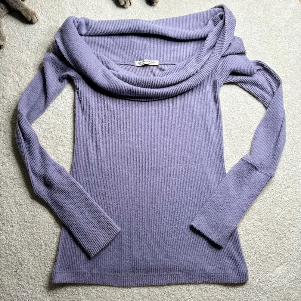FREE PEOPLE | WE THE FREE : Snowbunny Purple Smoke Sweater Size XS - Image 7