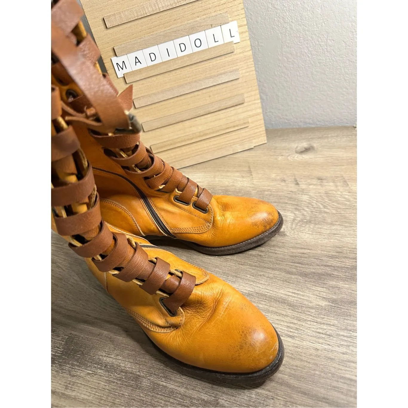 Created Equal Women’s 37 Made in Italy Limited Edition Tall Engineer Boots - Image 2