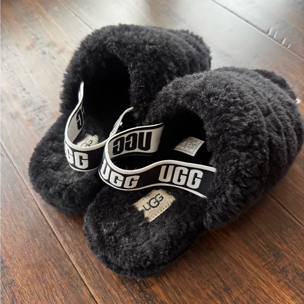 UGG  Black Fluff Yeah Slipper - Image 3