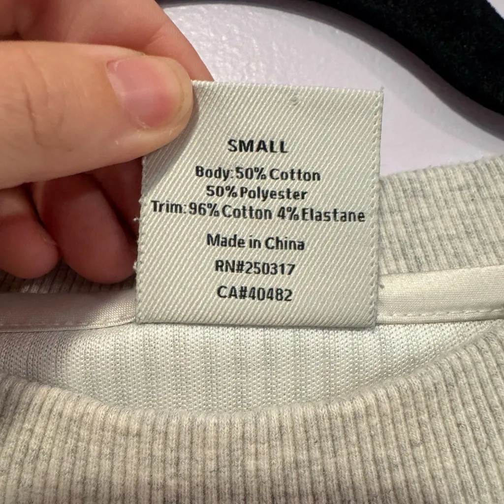 Cozy Gray Varley Striped Sweatshirt - Image 3