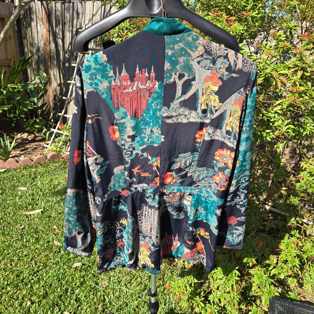 VTG Platinum by Dorothy Schoelen Blazer Fairy Whimsicle L Green Size L - Image 8