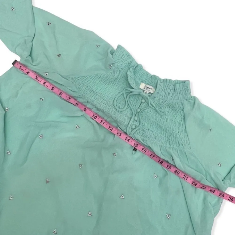 Hayden Los Angeles Sheer Turquoise Blouse - Image 11