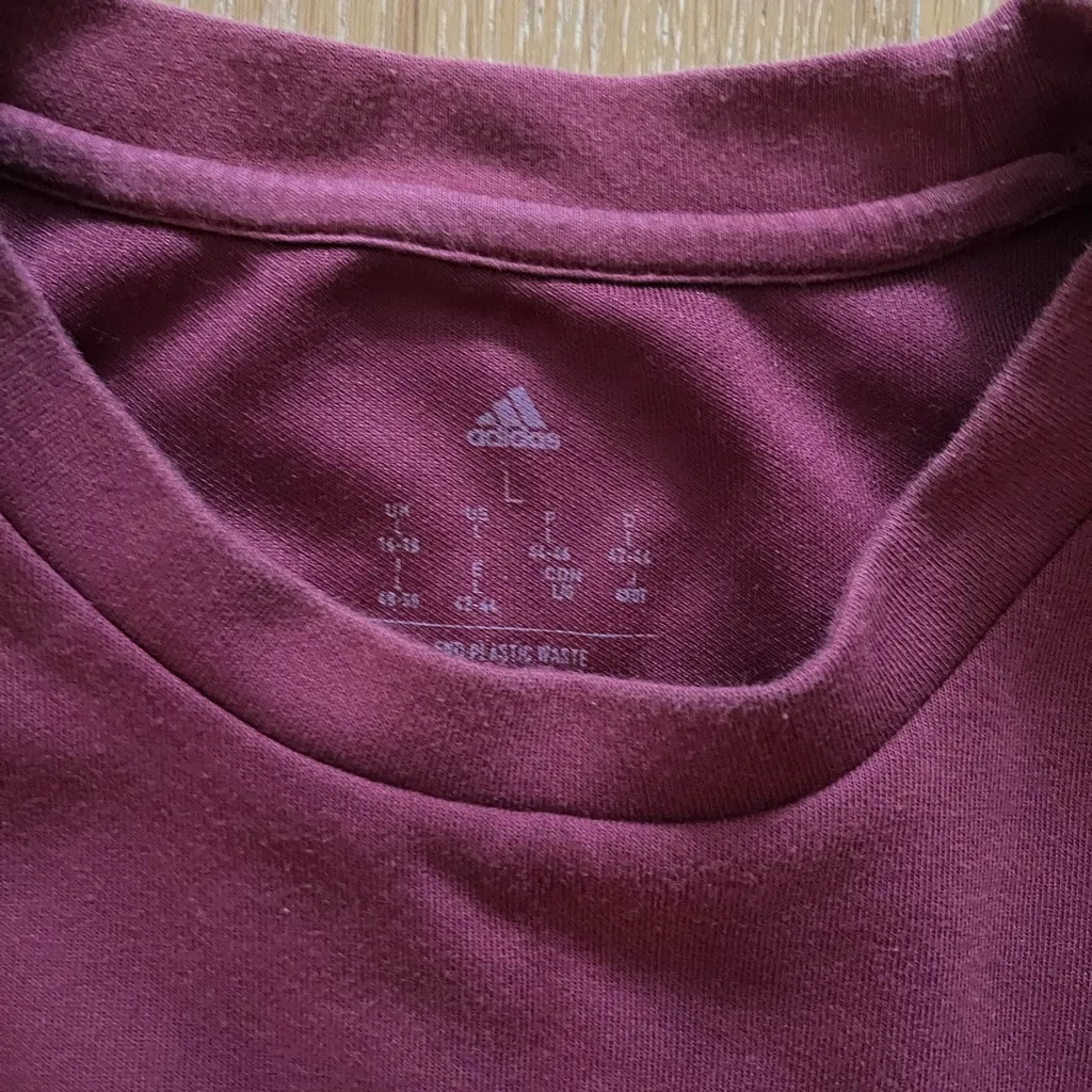 Adidas Maroon Crop Top gently worn - Image 6