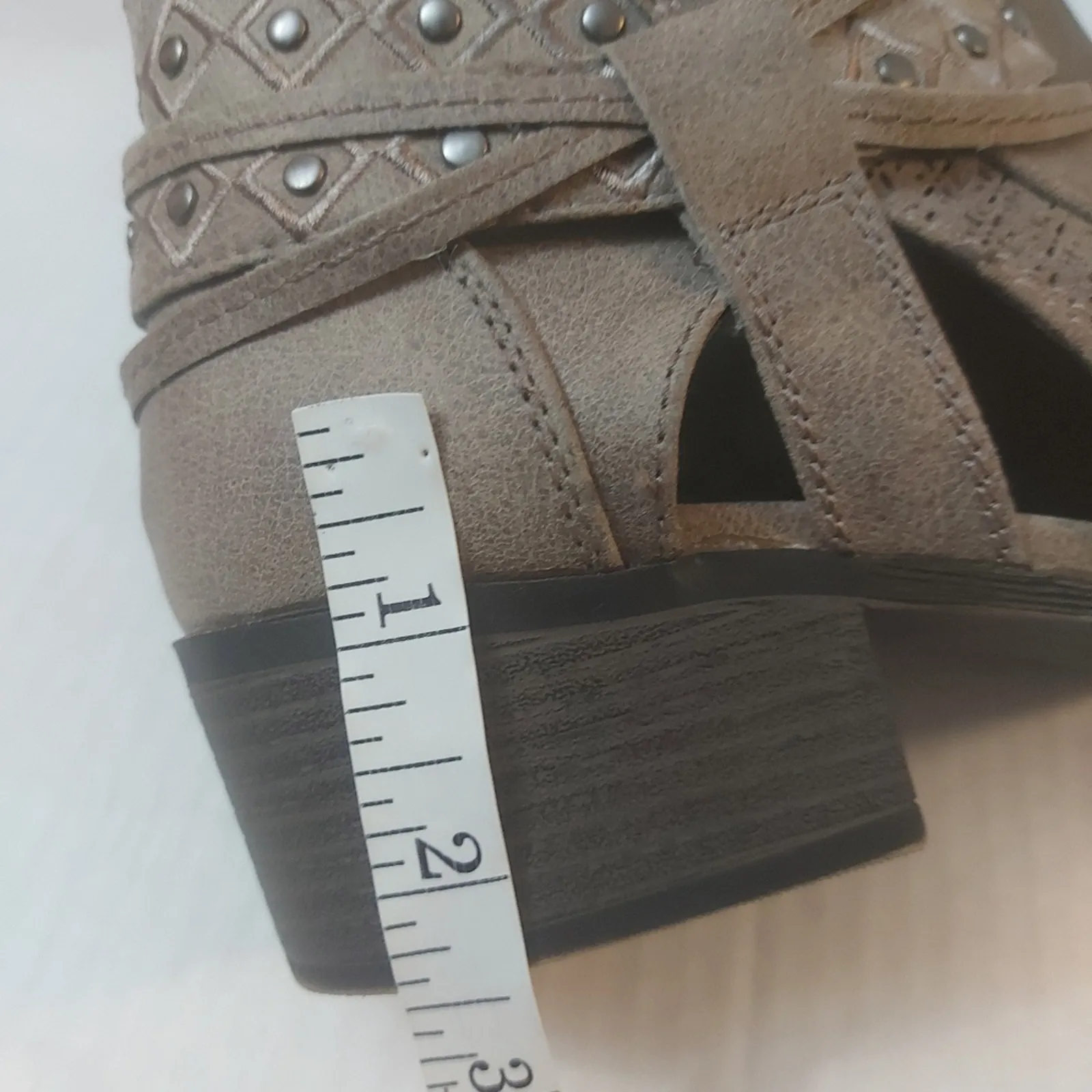 Sugar Thunderome Brown Ankle Boots Shooties 7 Western Casual Costal Cowgirl Boho - Image 9