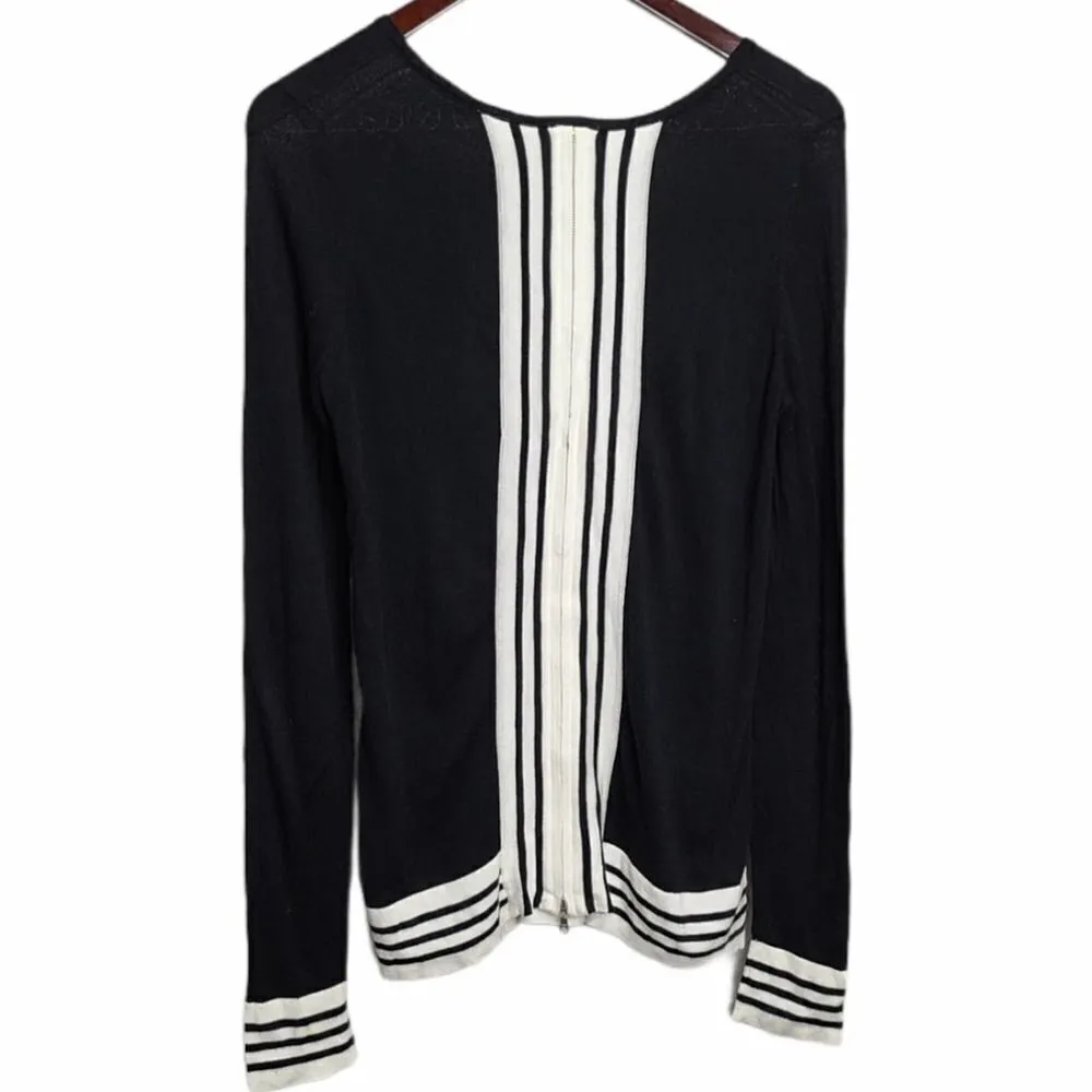 Culler Women's Long Sleeve Black/White Sweater M Black Size M - Image 2