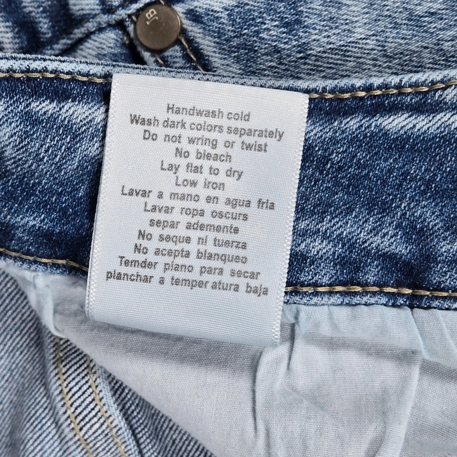 Judy Blue Skinny Fit Jeans Women 14W‎ Distressed Wash Blue Denim - Image 6