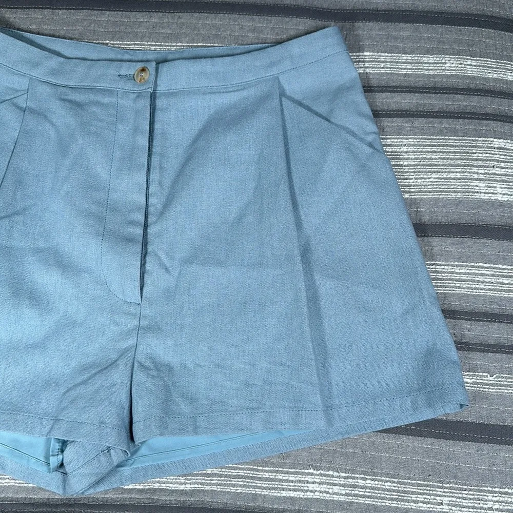 Women's Windsor Blue Casual Pocket High Rise Loose Fit Shorts Size Med EUC #6408 - Image 3