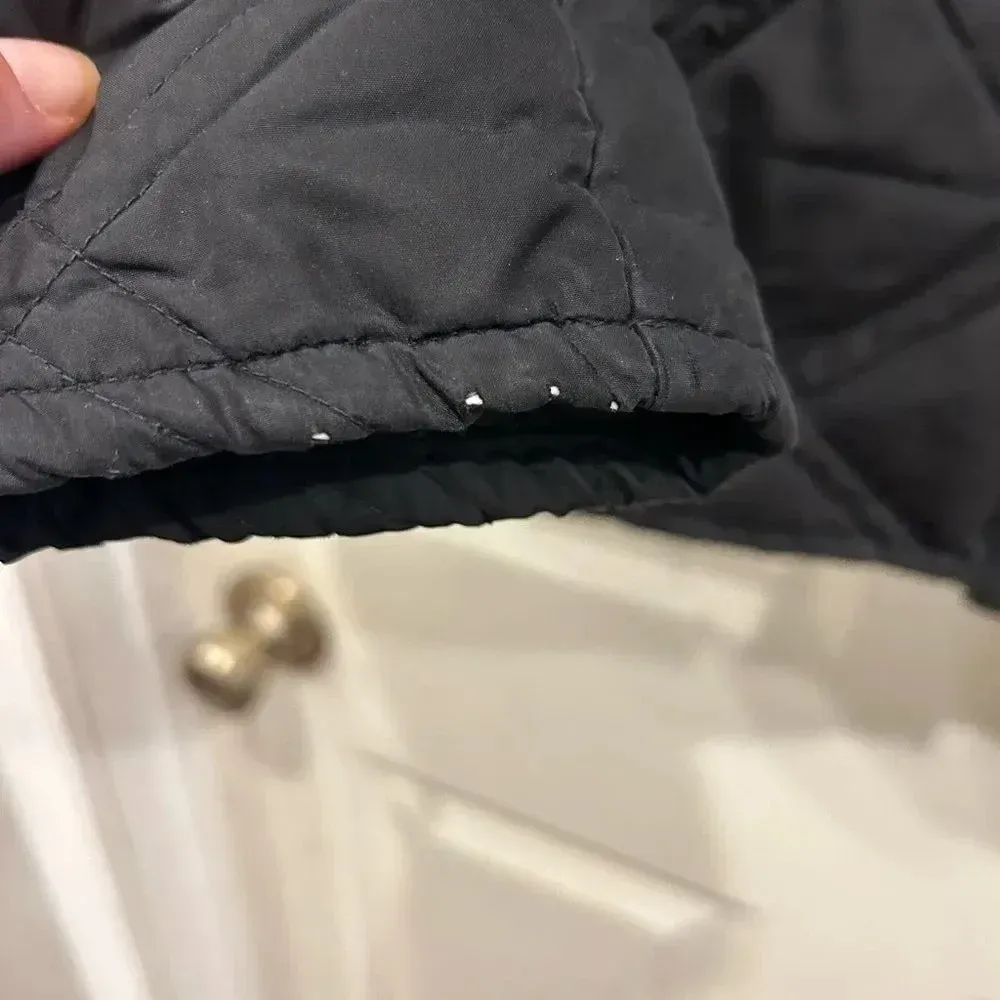 Eddie Bauer Black Goose Down Quilted‎ Jacket Coat women’s size Small - Image 8