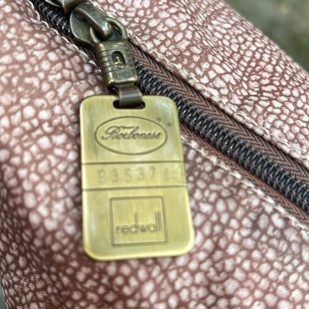 Borbonese Quail Patterned Travel‎ Bag EUC Brown - Image 4