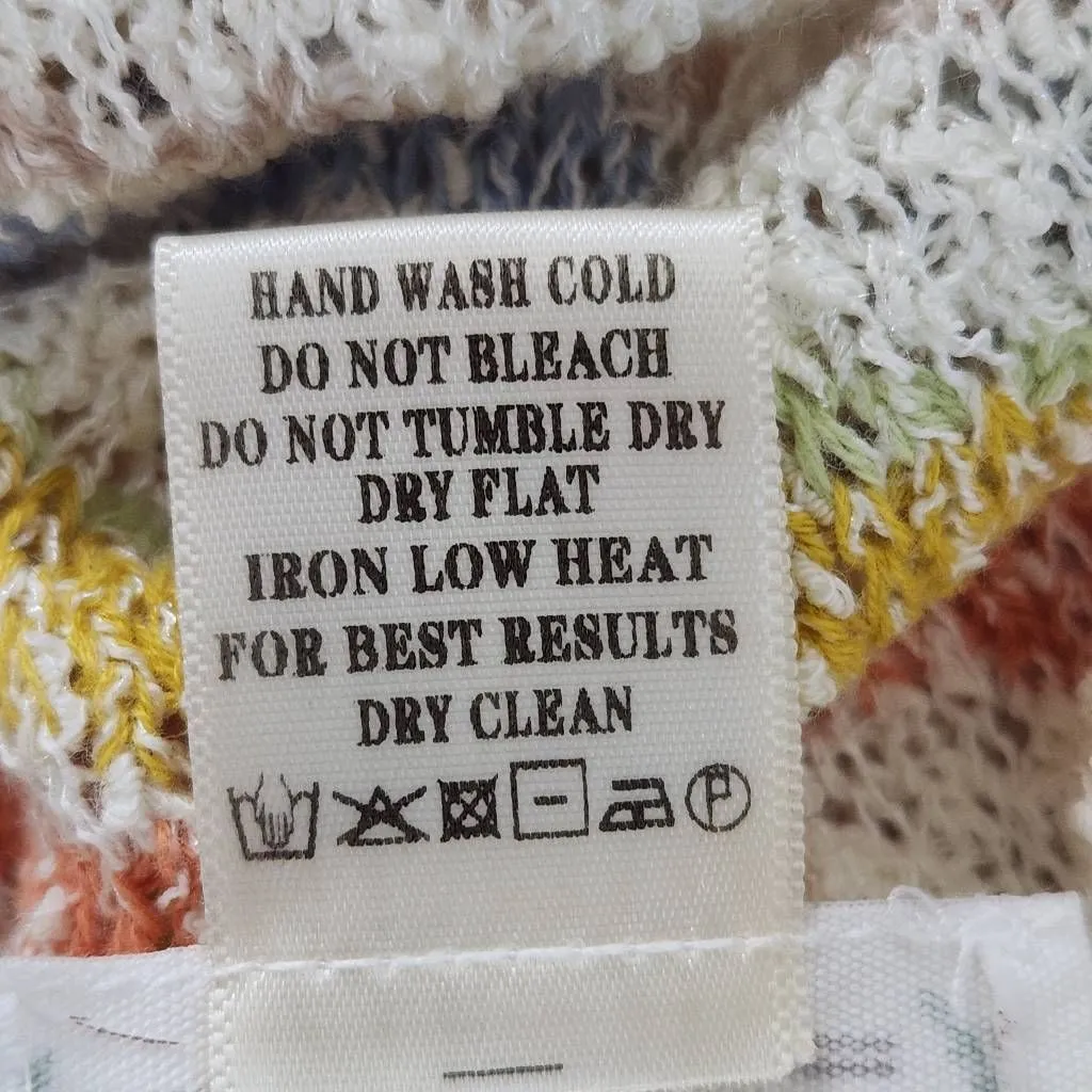 Loveriche Colorful Boho Knit Vest with Side Ties Size Small Knit Open Vest - Image 9