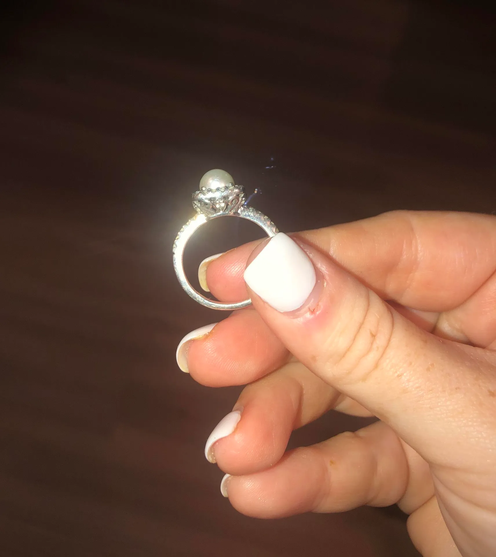 Zales Pearl Ring - Image 2