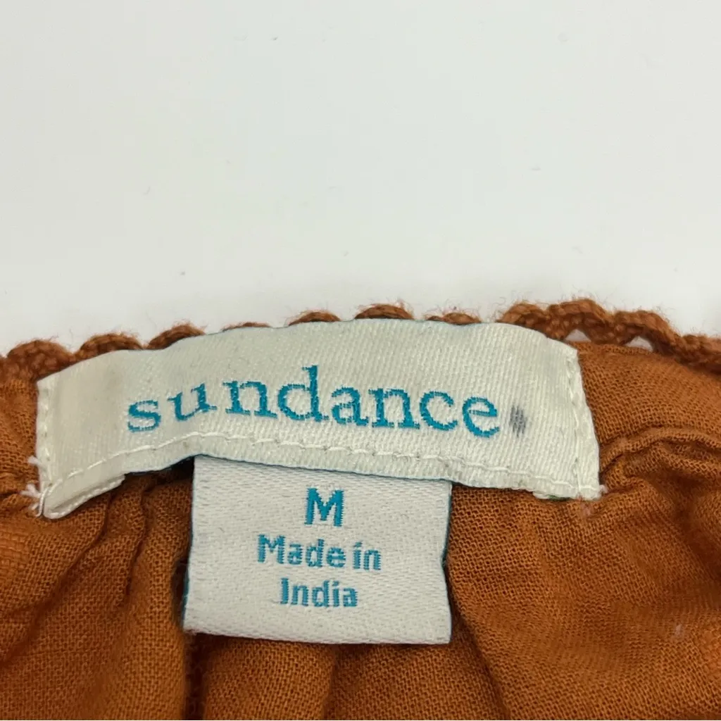 Sundance Catalog Augustine Top Womens Ginger Size Medium‎ Boho Bohemian Cotton - Image 2