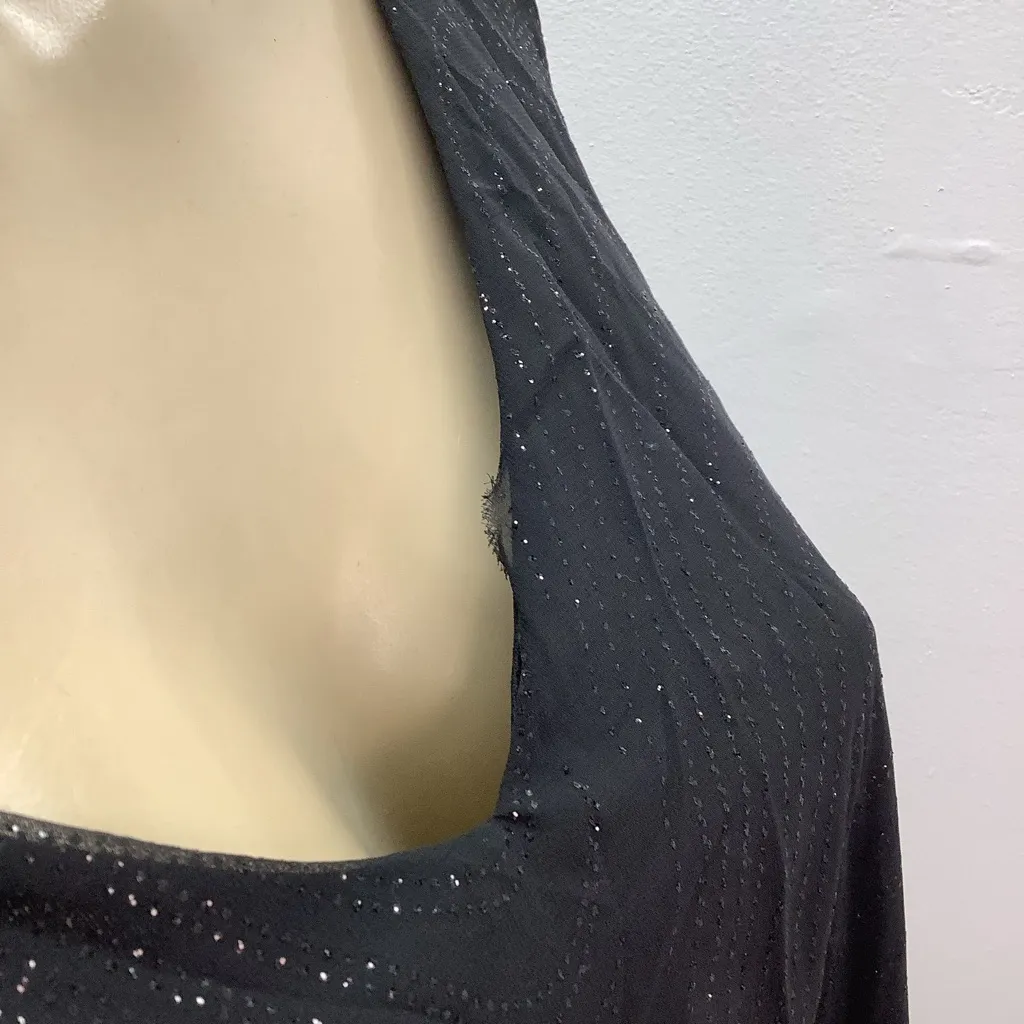 Naif Size 2X Black Sleeveless Blouse with Subtle Sparkle. New With Tags. - Image 3