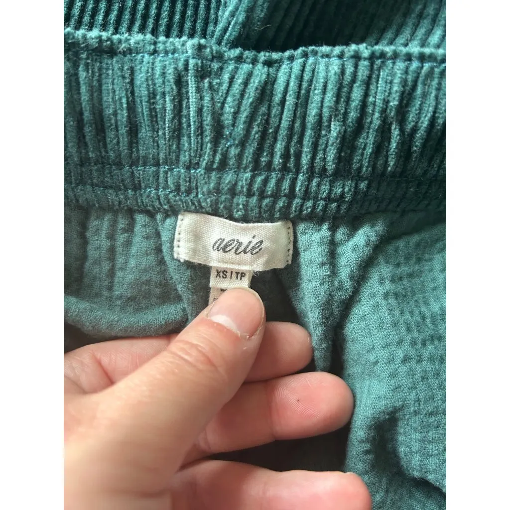 Aerie Greenish Blue Corduroy Straight Leg Pants - Image 7