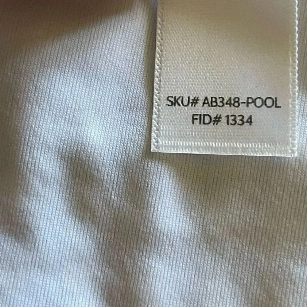 Andie Swim The String
Bottom Pool Gingham White Blue Sz L #1447 - Image 9