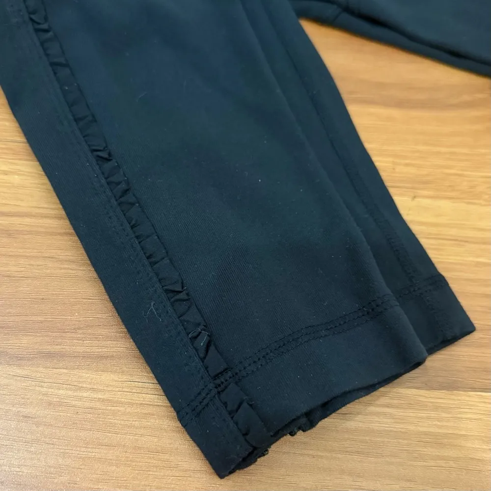 LULULEMON Athletica Black Dressage Pant Ruffled Ankle Zip Leggings Size 6 - Image 13