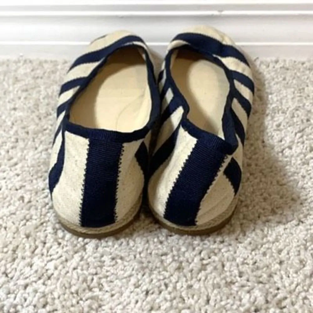 Boden NWOT navy striped espadrilles flats size 41 (10.5) Blue - Image 2