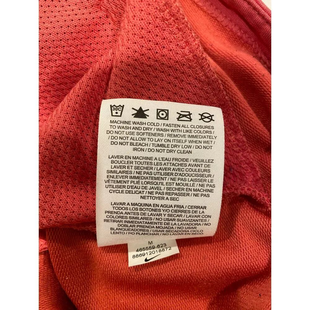 Nike Long Sleeve Dri Fit Sports Zip Up Hoodie Jacket Red Women's Size Medium - Image 13