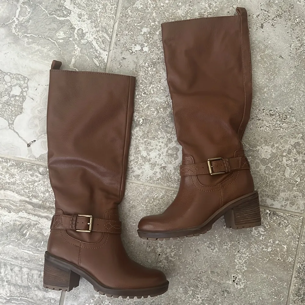 Georgia Knee-High Riding Boots in Cognac Size 7, NEW Retail $189 SOLD OUT - Image 7