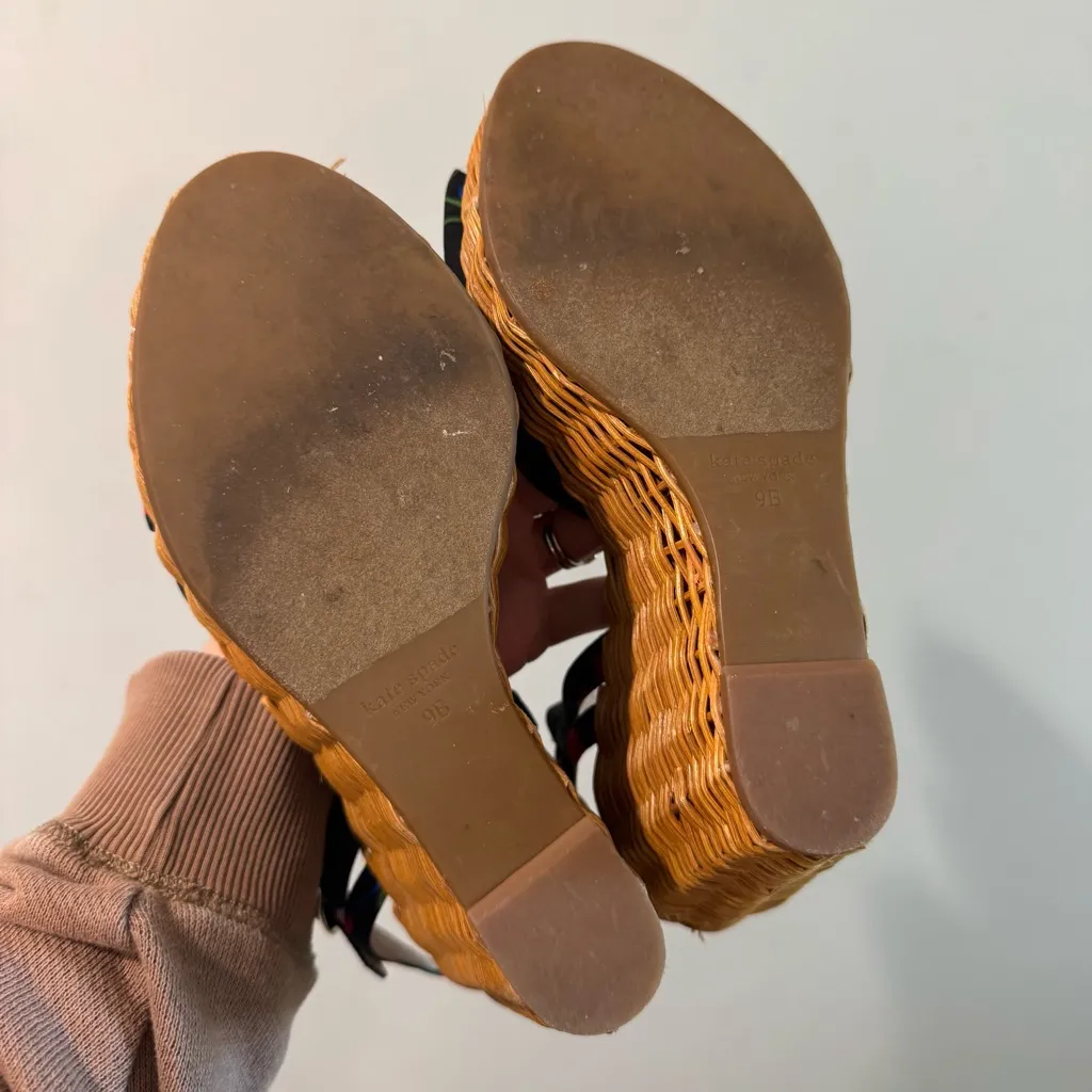 Kate Spade Anita Wedge Sandals Cherry Print 9B - Image 6