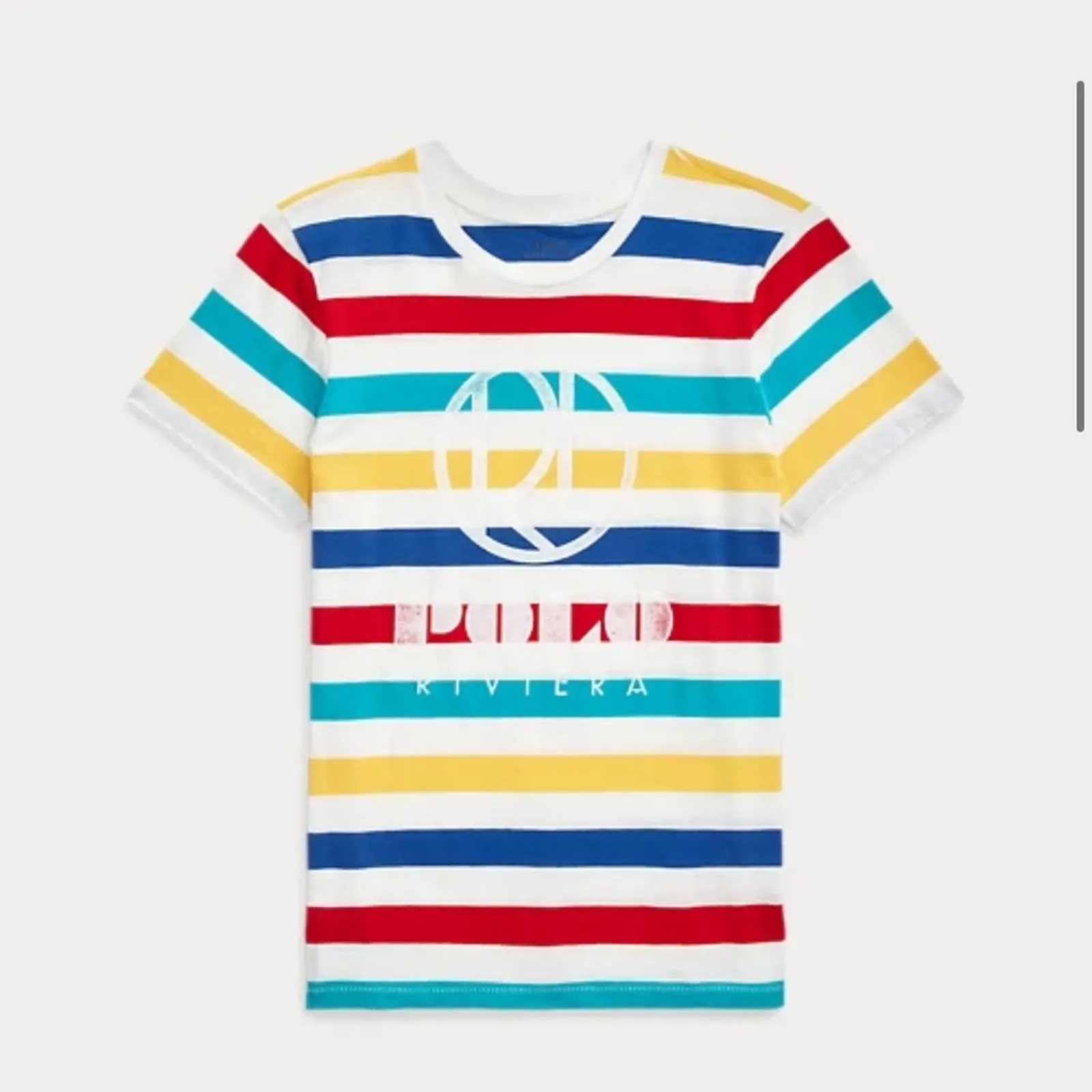Polo Ralph Lauren Riviera Stripe Coastal Preppy T-Shirt Logo Sporty Collegiate - Image 5