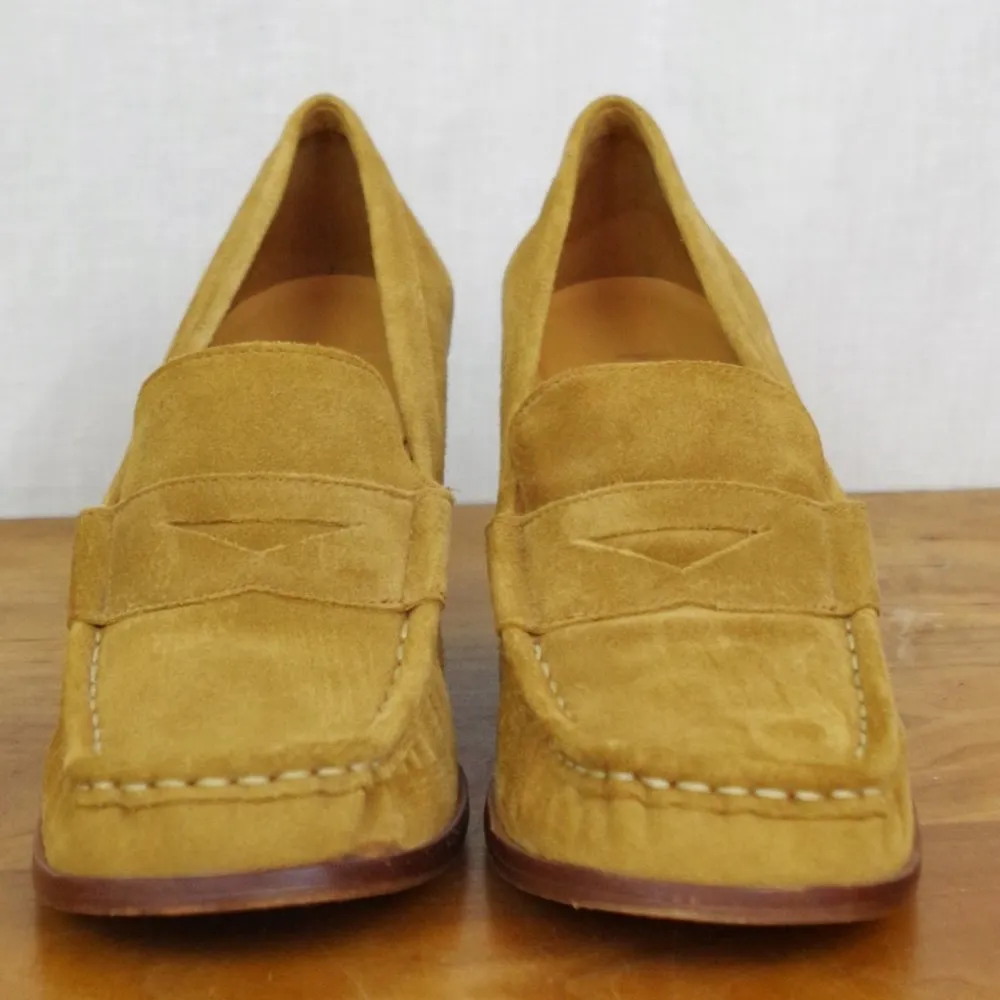 Kors, Michael Kors Suede Penny Loafer Wedges Size 8.5 M - Image 10