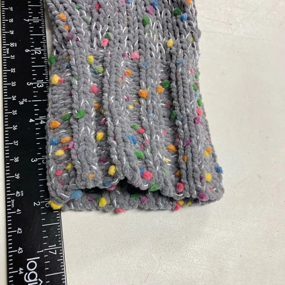 SEVEN 7 Chenille Gray  Popcorn Confetti Crewneck Knit Sweater‎ Size Medium - Image 6