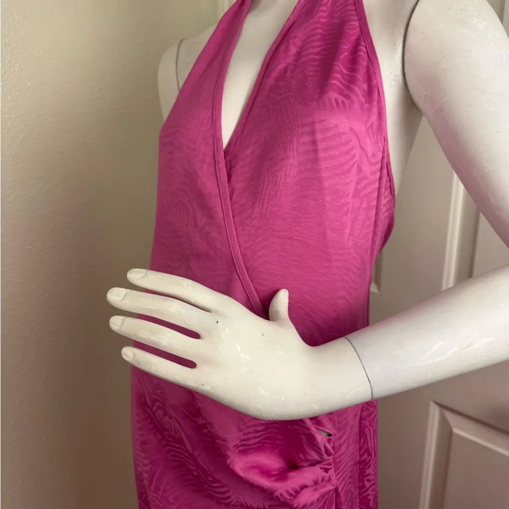 Meshki pink halter maxi dress with slit Size Small. #339 - Image 8
