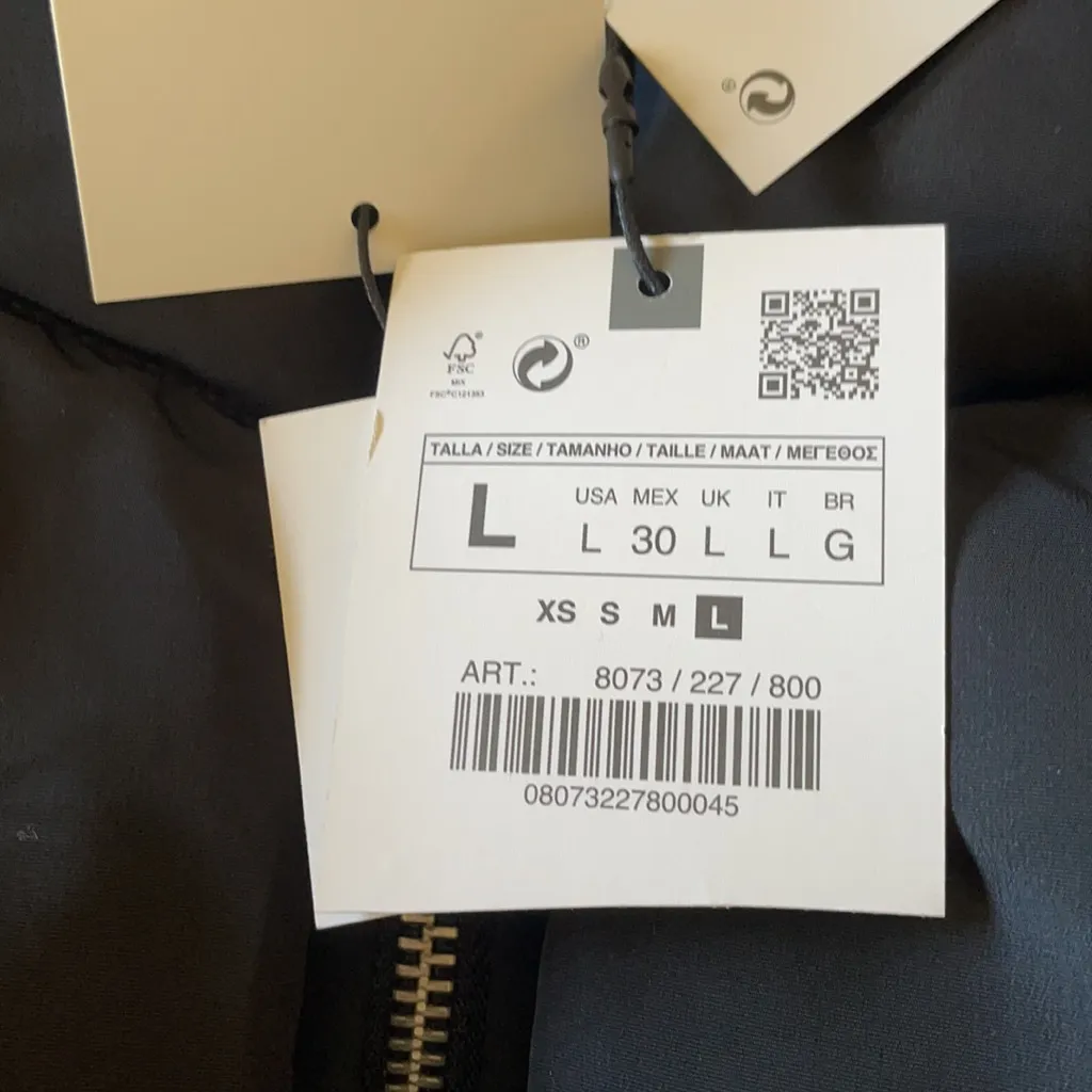 NWT Zara Hooded Puffer Jacket Water  Repellent Black bloggers Fav - Image 8