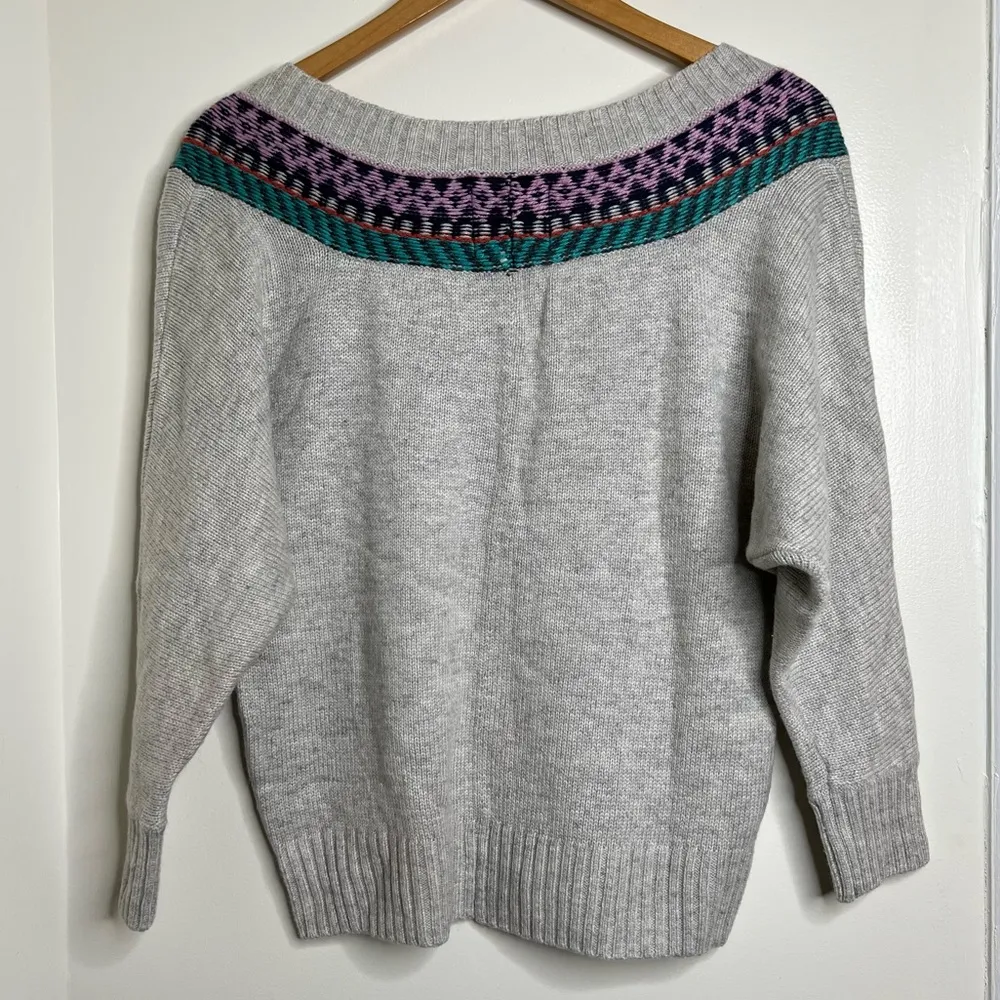 American Eagle Outfitters AEO Wool Blend Deep V Sweater Size Large Dolman Sleeve - Image 6
