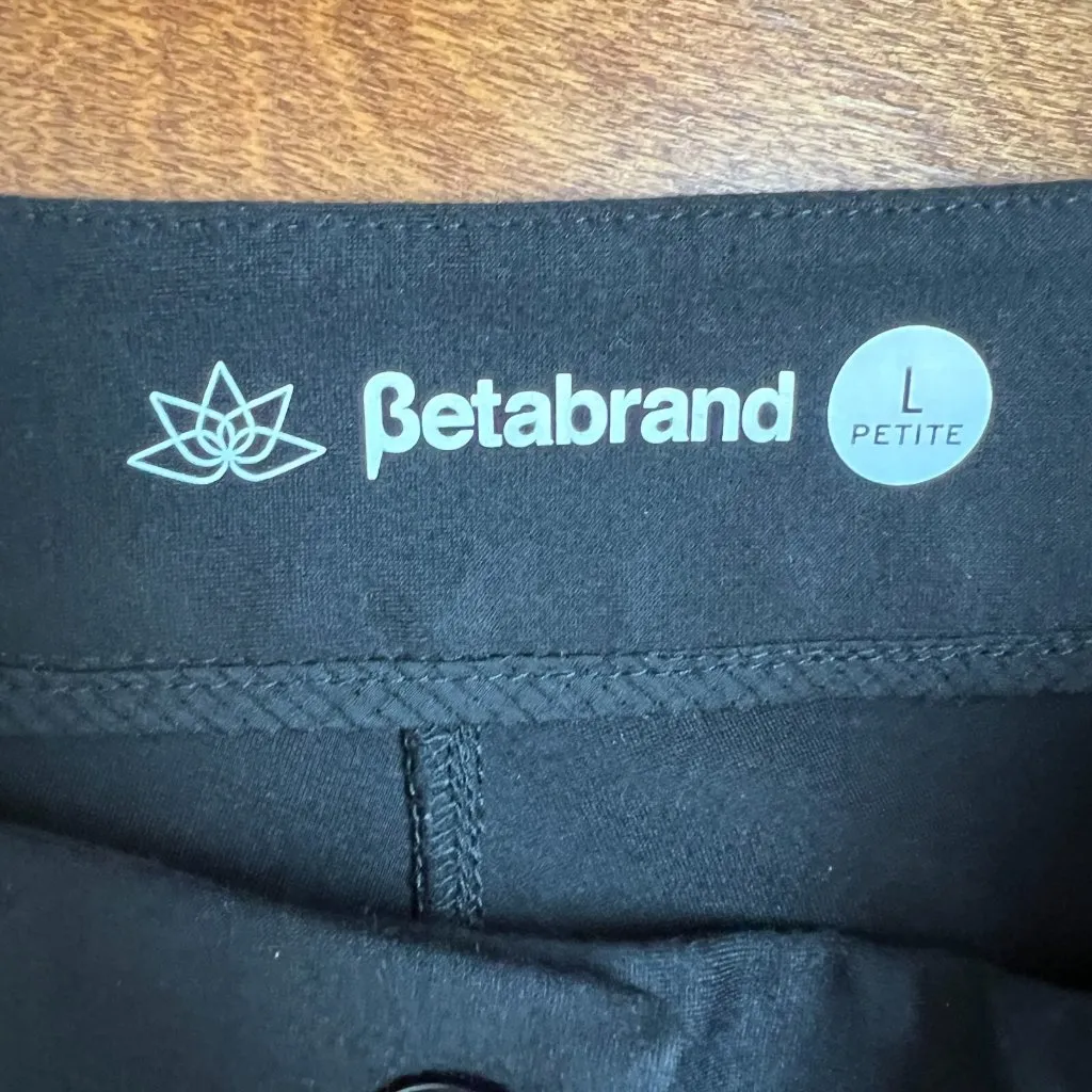 Betabrand Pants Womens Large Petite Black‎ Ankle Zip Ponte Center Seam Slim Leg - Image 10