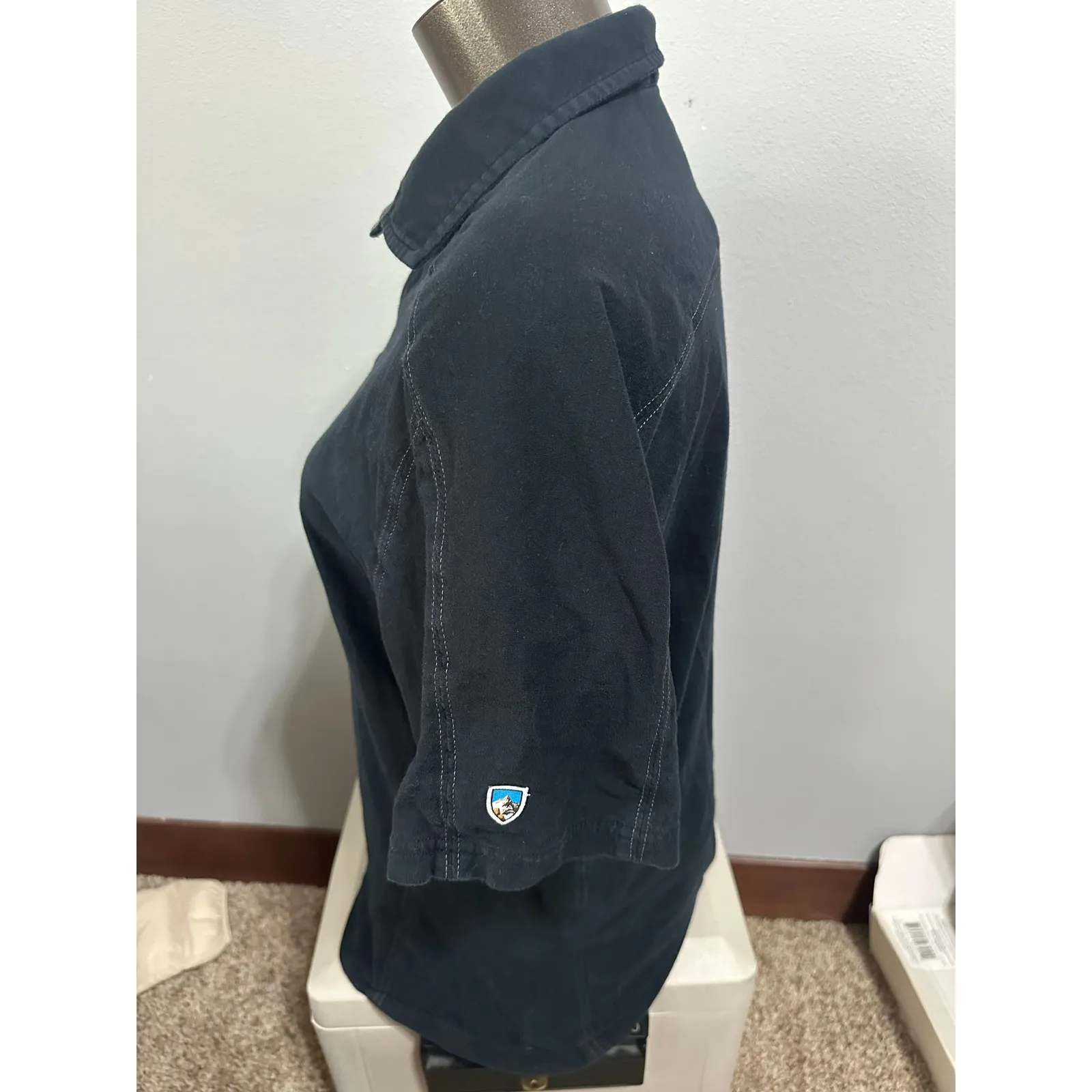 Kuhl Women’s Large Black Short Sleeve Polo - Image 2