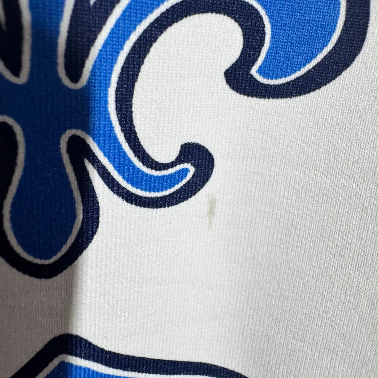 J McLaughlin Top Women M Blue Fleur De Lis Print Signature Catalina Cloth Prep - Image 4